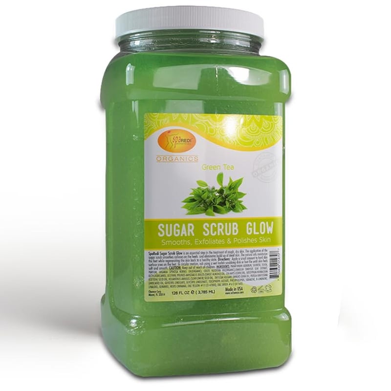 SPA REDI  Sugar Body Scrub Green Tea 128 Oz  Exfoliating Moisturizing Hydrating and Nourishing Glow Polish Smooth and Fresh Skin  Body Exfoliator